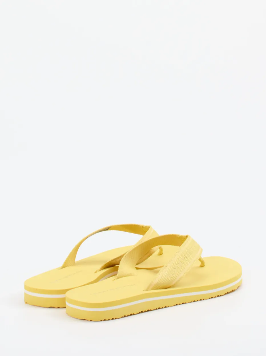 Damen Tommy Hilfiger – Zehentrenner aus Textil in Pastell