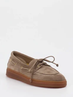 Damen Truman's – Bootsschuh aus Veloursleder in Taupe