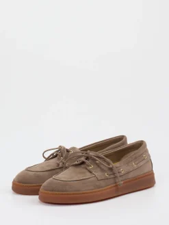 Damen Truman's – Bootsschuh aus Veloursleder in Taupe