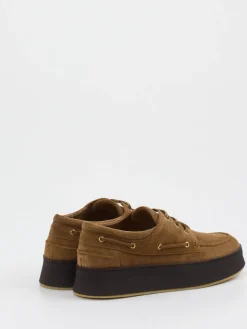 Damen Truman's – Bootsschuh aus Veloursleder cognacfarben