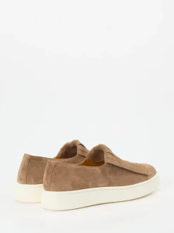 Damen Truman's – Fransen-Loafer aus Veloursleder Sand