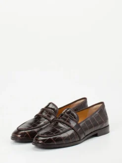 Damen Truman's – Loafer aus geprägtem Leder Dunkel