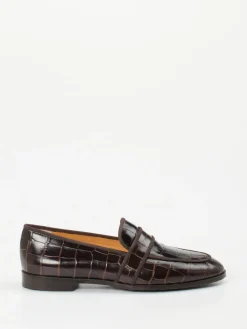 Damen Truman's – Loafer aus geprägtem Leder Dunkel