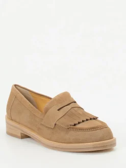 Damen Truman's – Loafer aus Veloursleder sandbeige