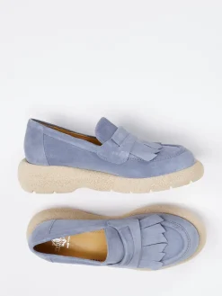 Damen Truman's – Loafer aus Veloursleder in Pastell