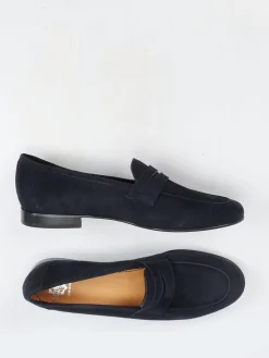 Damen Truman's – Penny Loafer aus Veloursleder dunkel