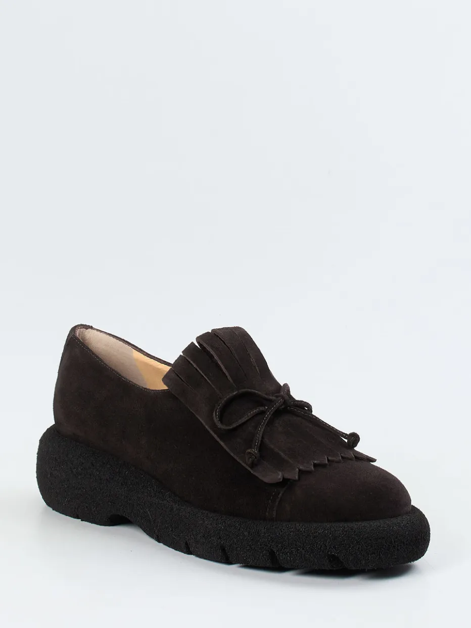 – Plateau-Loafer aus Veloursleder Dunkel*Truman's Clearance