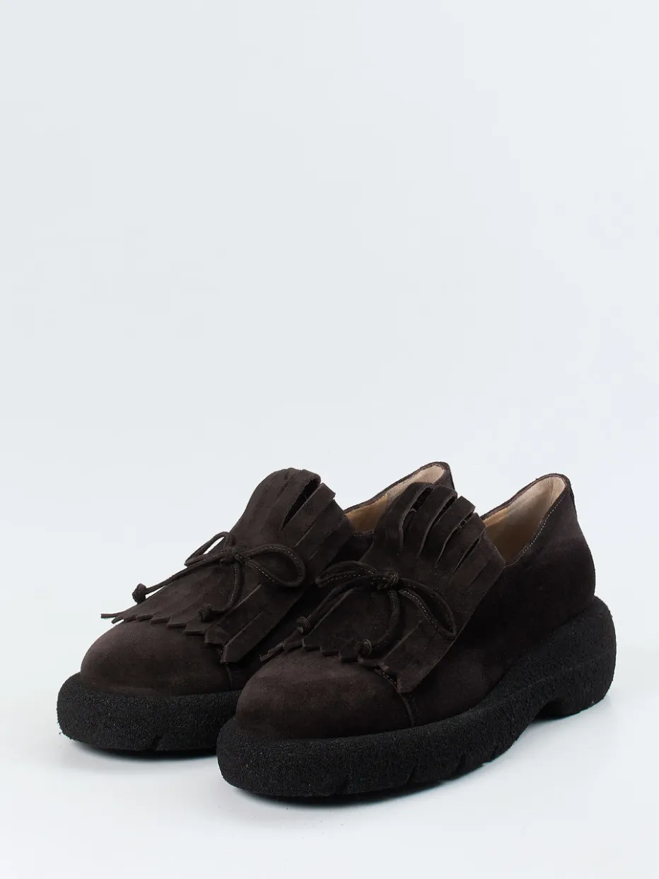 – Plateau-Loafer aus Veloursleder Dunkel*Truman's Clearance