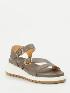 – Plateau-Sandalen aus Hirschleder taupe*Truman's Outlet