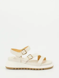 Damen Truman's – Plateau-Sandalen aus Hirschleder creme