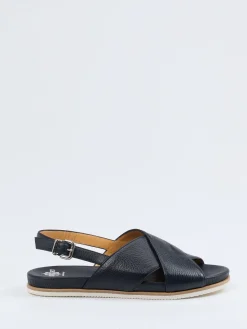 Damen Truman's – Riemchensandale aus Hirschleder Dunkel