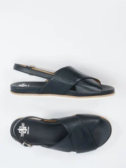 Damen Truman's – Riemchensandale aus Hirschleder Dunkel