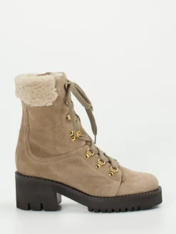 – Schnürboots aus Veloursleder beige*Truman's Outlet