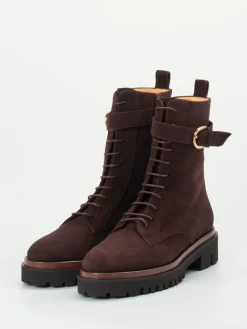 – Schnürboots aus Veloursleder dunkel*Truman's