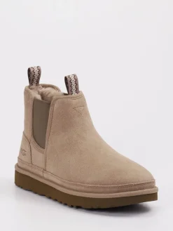 Herren UGG – Chelsea Boots aus Veloursleder sandbeige