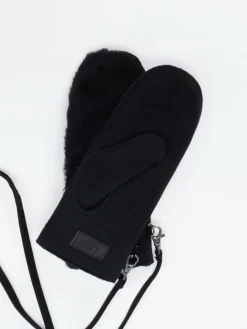 Damen UGG – Fäustlinge aus Leder und Lammfell