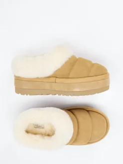 Damen UGG – Hausschuh aus Veloursleder mit Lammfellfutter