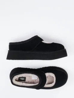 Damen UGG – Hausschuhe aus Veloursleder mit Lammfell