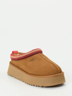 Damen UGG – Hausschuhe aus Veloursleder cognac