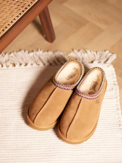 Herren UGG – Hausschuhe aus Veloursleder karamell