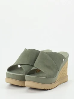 – Keilsandalette aus Veloursleder Salbei*UGG New