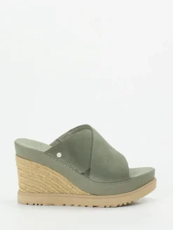 – Keilsandalette aus Veloursleder Salbei*UGG New