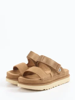 Damen UGG – Komfort-Sandale aus Nubukleder camel