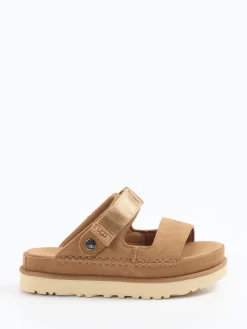 Damen UGG – Komfort-Sandale aus Nubukleder camel