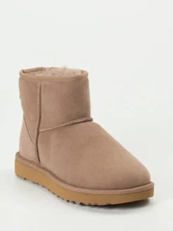 Damen UGG – Lammfell-Boots aus Lammleder in Taupe