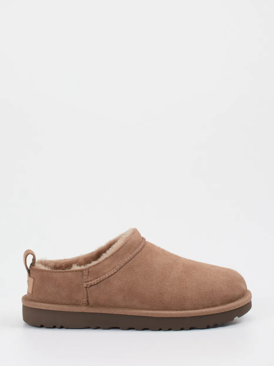 Damen UGG – Lammfell-Clogs aus Veloursleder