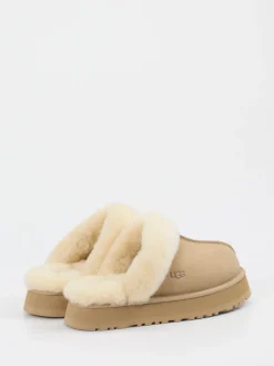 – Lammfell-Pantoffeln aus Veloursleder Beige*UGG Hot