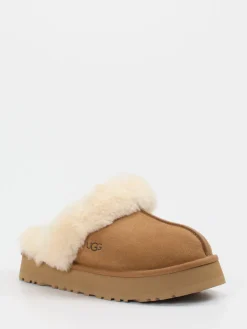 – Lammfell-Pantoffeln aus Veloursleder karamell*UGG Best