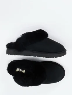 – Lammfell-Pantoletten aus Veloursleder*UGG New