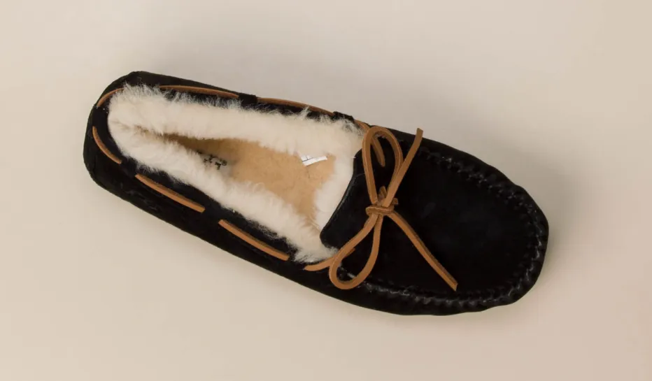 Damen UGG – Mokassin-Hausschuh aus Veloursleder