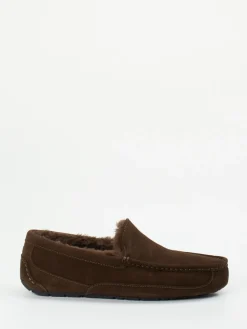Herren UGG – Mokassin-Hausschuh aus Veloursleder Dunkel
