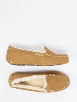 Damen UGG – Mokassin-Hausschuh aus Veloursleder Camel