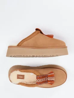 Damen UGG – Mules aus Veloursleder mit Plateau