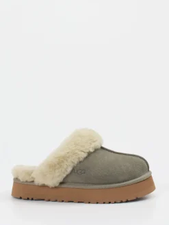 – Pantoffeln aus Veloursleder mit Lammfell*UGG Hot