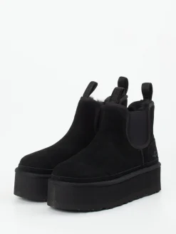 Damen UGG – Plateau-Chelsea Boots aus Veloursleder