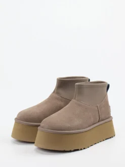 – Plateau-Stiefeletten aus Veloursleder taupe*UGG Online