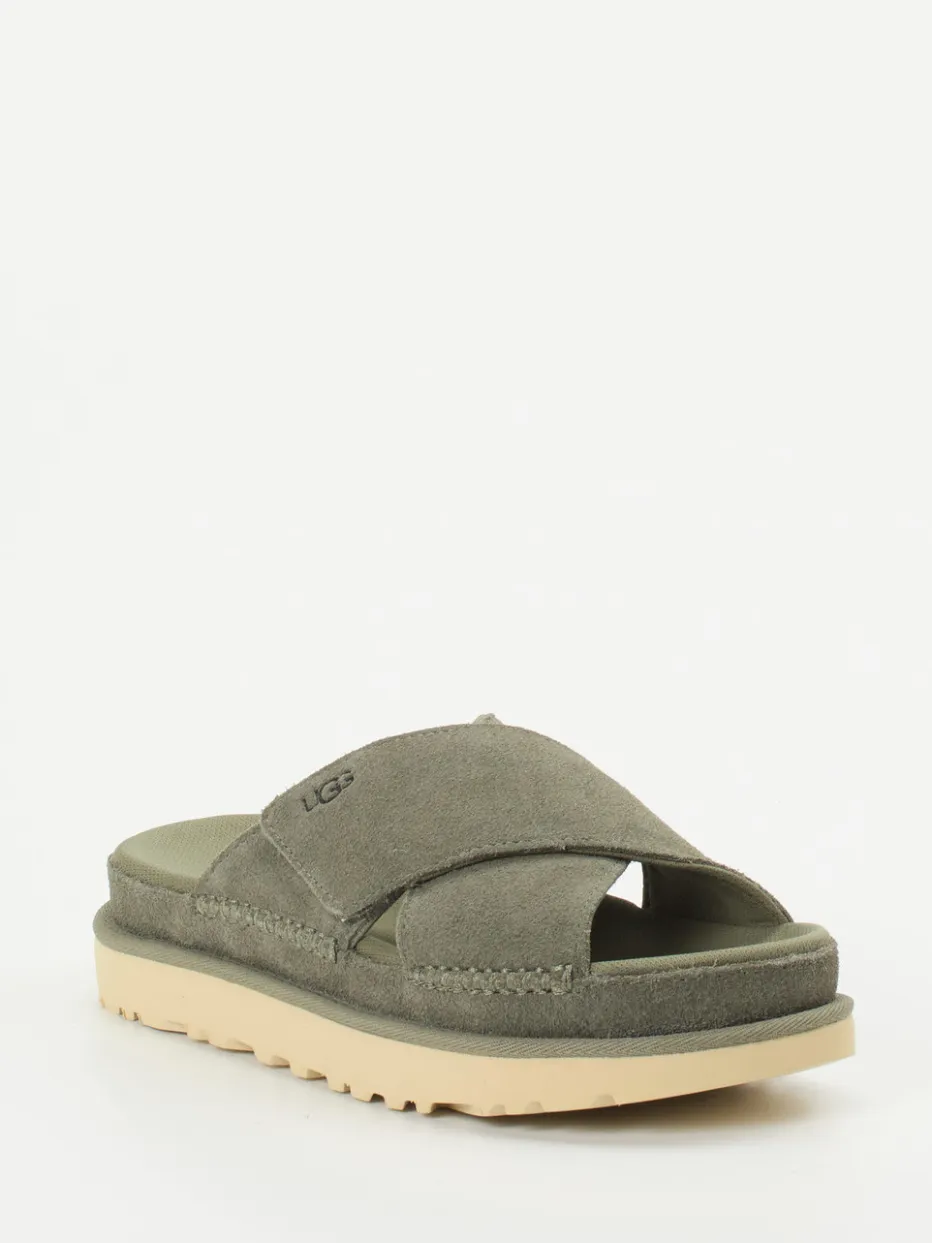 – Slides aus Veloursleder in Oliv*UGG