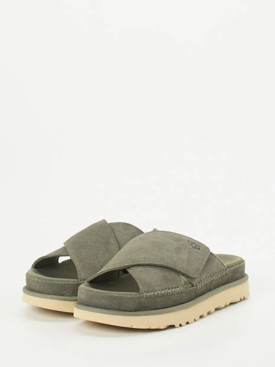 – Slides aus Veloursleder in Oliv*UGG