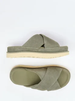 – Slides aus Veloursleder in Oliv*UGG