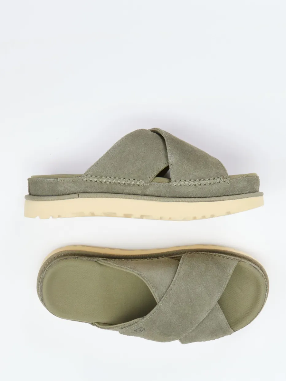 – Slides aus Veloursleder in Oliv*UGG
