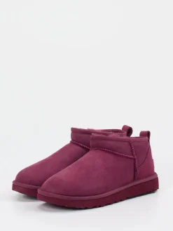 Damen UGG – Stiefeletten aus Veloursleder beeren
