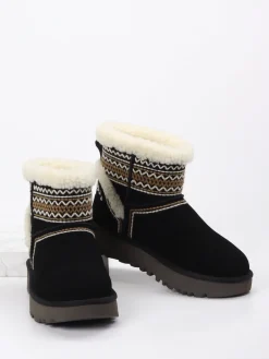 – Stiefeletten aus Veloursleder mit Lammfell*UGG