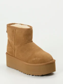 Damen UGG – Stiefeletten aus Veloursleder karamell