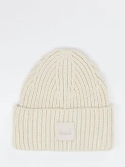 Damen UGG – Strickmütze aus Textil in Creme