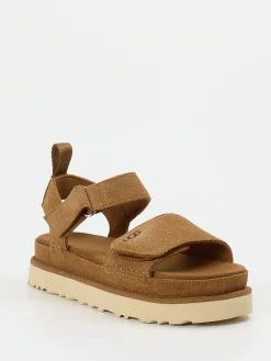 Damen UGG – Trekking-Sandalen aus Veloursleder cognac