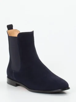 Damen Unützer – Chelsea Boots aus Veloursleder Dunkel